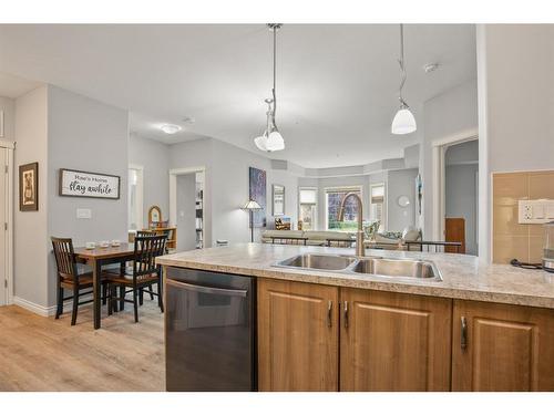 128-6 Michener Boulevard, Red Deer, AB - Indoor Photo Showing Kitchen With Double Sink