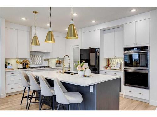 191 Cranston Gate Se, Calgary, AB - Indoor Photo Showing Kitchen With Upgraded Kitchen