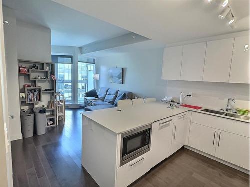 3004-10360 102 Nw, Edmonton, AB - Indoor Photo Showing Kitchen With Double Sink