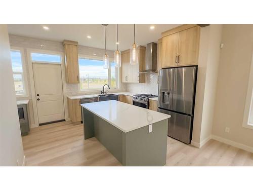 60 Thorkman Avenue, Red Deer, AB - Indoor Photo Showing Kitchen With Stainless Steel Kitchen With Upgraded Kitchen