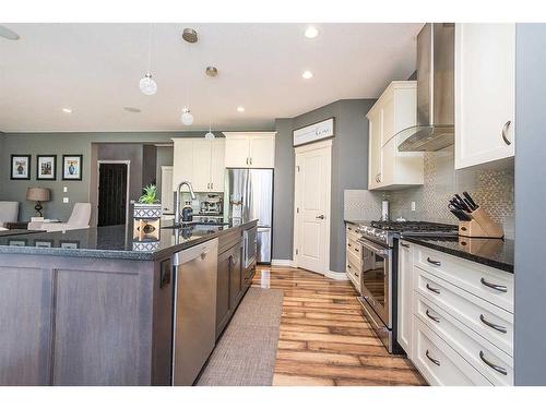 57 Garrison Circle, Red Deer, AB - Indoor Photo Showing Kitchen With Stainless Steel Kitchen With Upgraded Kitchen