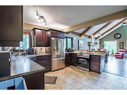 6-38261 Range Road 261, Rural Red Deer County, AB - Indoor Photo Showing Kitchen With Double Sink