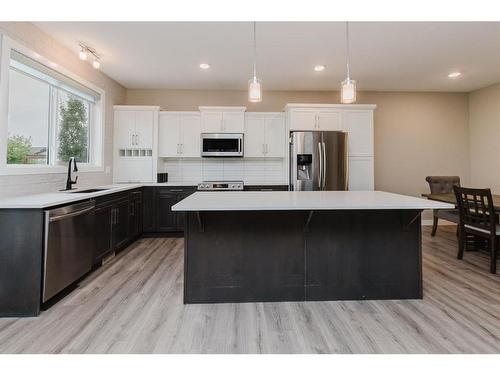 137 Hampton Crescent, Sylvan Lake, AB - Indoor Photo Showing Kitchen With Upgraded Kitchen