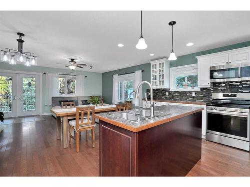 209 Westwood Way, Rural Clearwater County, AB - Indoor Photo Showing Kitchen With Double Sink With Upgraded Kitchen