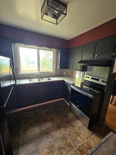 4618 Imperial Avenue, Coronation, AB - Indoor Photo Showing Kitchen With Double Sink