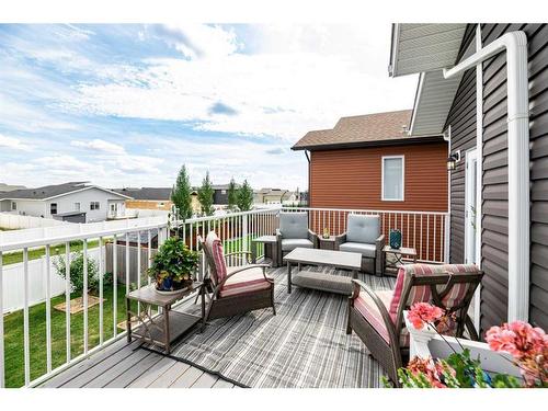 19 Morris Court, Blackfalds, AB - Outdoor With Deck Patio Veranda With Exterior