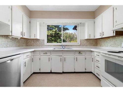 115 Overdown Drive, Red Deer, AB - Indoor Photo Showing Kitchen With Double Sink