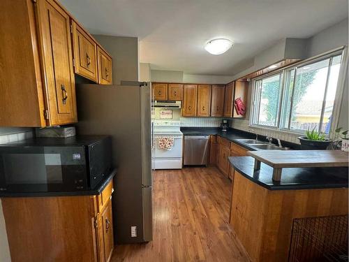 95 Norris Close, Red Deer, AB - Indoor Photo Showing Kitchen With Double Sink