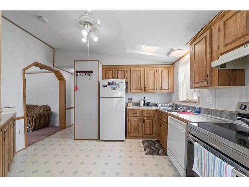 4810 52 Street, Sedgewick, AB - Indoor Photo Showing Kitchen With Double Sink