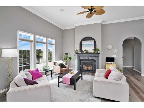 39328 Range Road 15, Rural Lacombe County, AB - Indoor Photo Showing Living Room With Fireplace