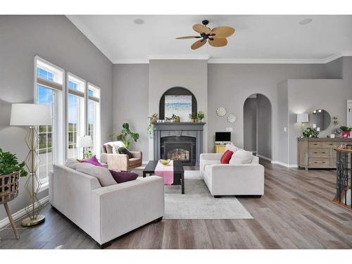 39328 Range Road 15, Rural Lacombe County, AB - Indoor Photo Showing Living Room With Fireplace