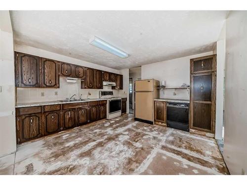 4021 49 Avenue, Innisfail, AB - Indoor Photo Showing Kitchen With Double Sink