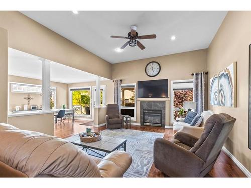 28 Askin Close, Red Deer, AB - Indoor Photo Showing Living Room With Fireplace