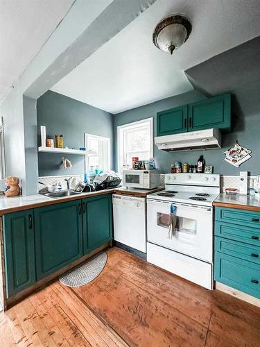 4720 49 Street, Stettler, AB - Indoor Photo Showing Kitchen With Double Sink