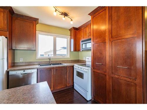 228 4 Avenue South, Big Valley, AB - Indoor Photo Showing Kitchen With Double Sink