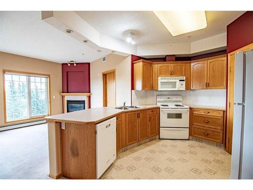 325-4512 52 Avenue, Red Deer, AB - Indoor Photo Showing Kitchen With Double Sink