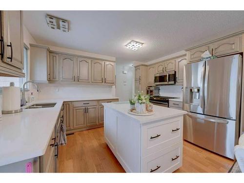 49 Chappel Drive, Red Deer, AB - Indoor Photo Showing Kitchen With Double Sink