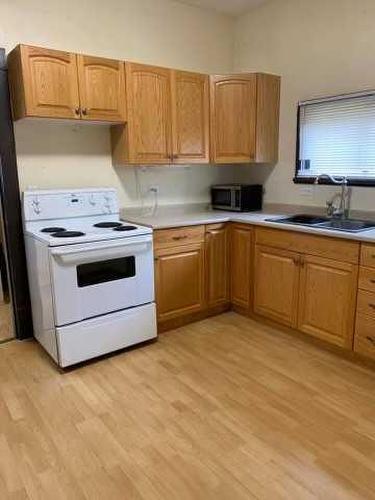 4911 48 Avenue, Forestburg, AB - Indoor Photo Showing Kitchen With Double Sink