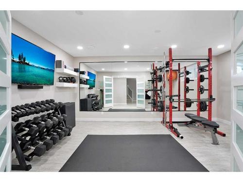 66 Traptow Close, Red Deer, AB - Indoor Photo Showing Gym Room