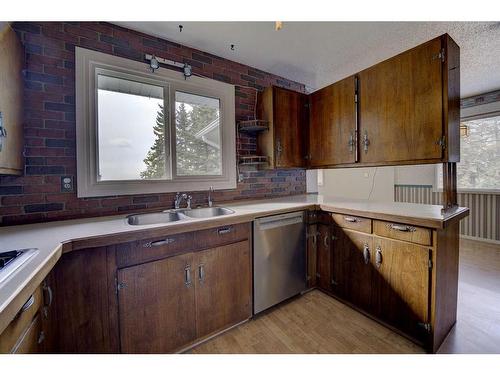 25566 Highway 42, Rural Red Deer County, AB - Indoor Photo Showing Kitchen With Double Sink