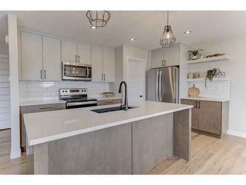 4406 53 Street, Rocky Mountain House, AB - Indoor Photo Showing Kitchen With Stainless Steel Kitchen With Upgraded Kitchen