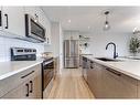 4406 53 Street, Rocky Mountain House, AB  - Indoor Photo Showing Kitchen With Stainless Steel Kitchen With Upgraded Kitchen 