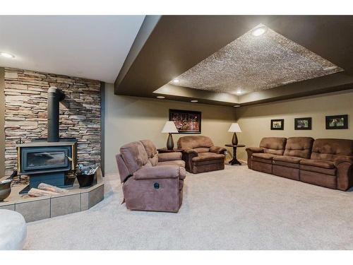 21-39233 Range Road 271, Rural Red Deer County, AB - Indoor With Fireplace