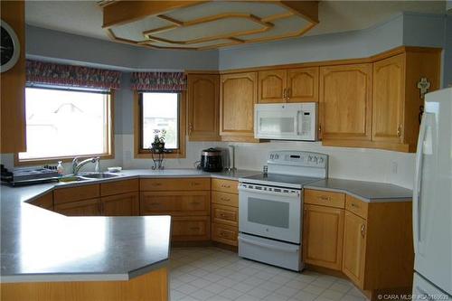 5606 46 Avenue West, Forestburg, AB - Indoor Photo Showing Kitchen With Double Sink