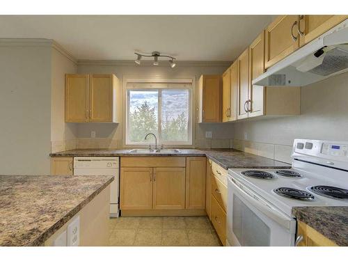 404-5601 Kerry Wood Drive, Red Deer, AB - Indoor Photo Showing Kitchen With Double Sink