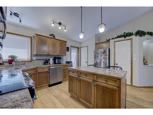 83 Vanier Drive, Red Deer, AB - Indoor Photo Showing Kitchen With Double Sink