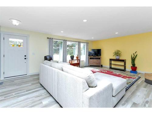 3546 46 Street, Red Deer, AB - Indoor Photo Showing Living Room With Fireplace