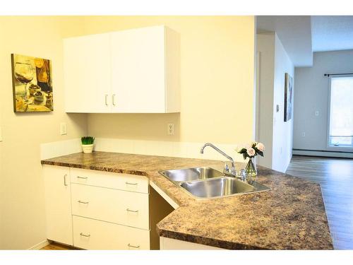 105-80 Kelloway Crescent, Red Deer, AB - Indoor Photo Showing Kitchen With Double Sink