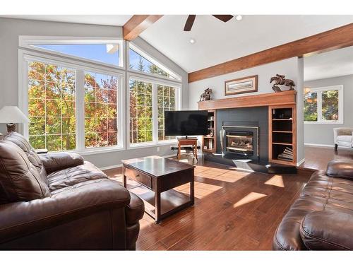 209-27475 Township Road 380, Rural Red Deer County, AB - Indoor Photo Showing Living Room With Fireplace