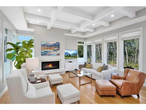 8 Sweetgrass Place, Sylvan Lake, AB - Indoor Photo Showing Living Room With Fireplace