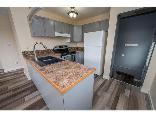 46 Grant Street, Red Deer, AB - Indoor Photo Showing Kitchen With Double Sink