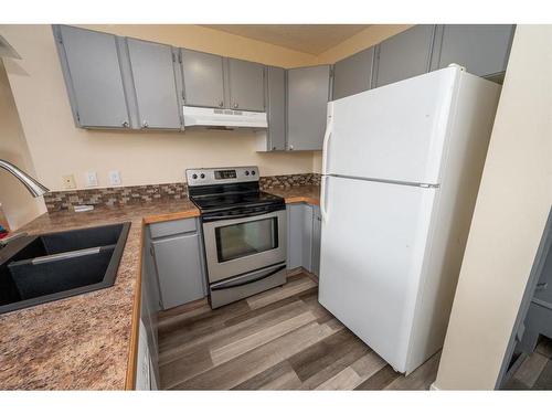 46 Grant Street, Red Deer, AB - Indoor Photo Showing Kitchen With Double Sink