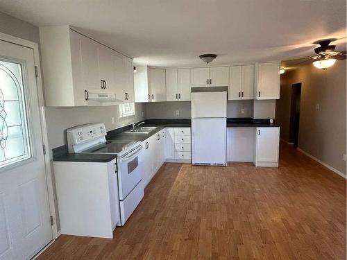 4414 54 Street West, Forestburg, AB - Indoor Photo Showing Kitchen With Double Sink