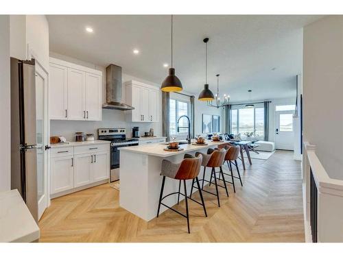 51 Rancher'S View East, Okotoks, AB - Indoor Photo Showing Kitchen With Stainless Steel Kitchen With Upgraded Kitchen