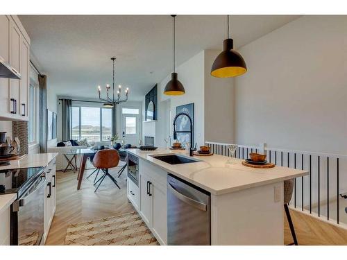 51 Rancher'S View East, Okotoks, AB - Indoor Photo Showing Kitchen With Upgraded Kitchen