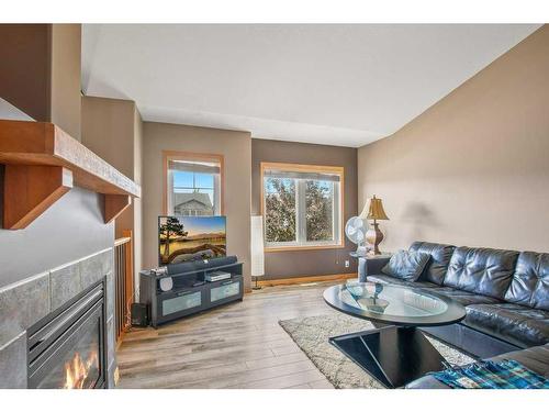 135 Jennings Crescent, Red Deer, AB - Indoor Photo Showing Living Room With Fireplace