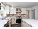 5040 56A Street, Lacombe, AB  - Indoor Photo Showing Kitchen With Double Sink 