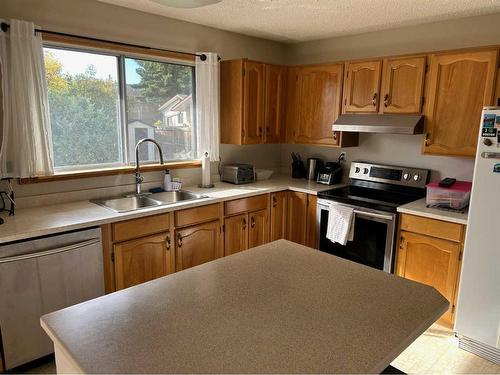 7 Cole Street, Red Deer, AB - Indoor Photo Showing Kitchen With Double Sink