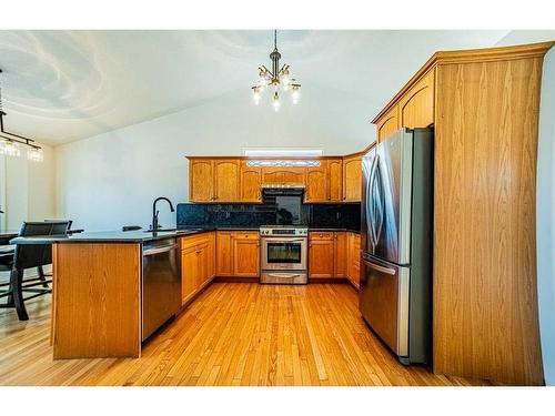 51 Ackerman Crescent, Red Deer, AB - Indoor Photo Showing Kitchen With Stainless Steel Kitchen