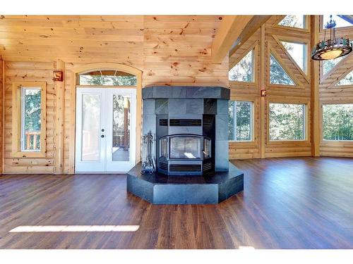 32-41124 Range Road 282, Gull Lake, AB - Indoor Photo Showing Living Room With Fireplace