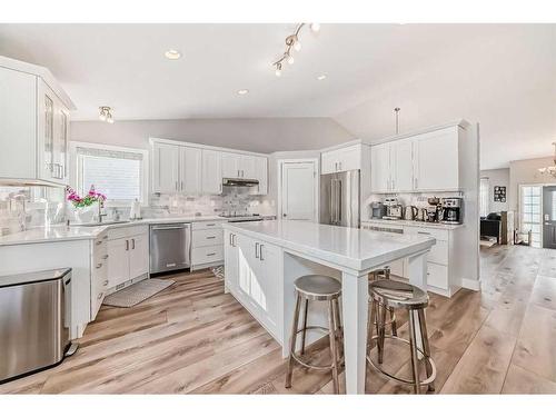 14 Doran Crescent, Red Deer, AB - Indoor Photo Showing Kitchen With Stainless Steel Kitchen With Upgraded Kitchen