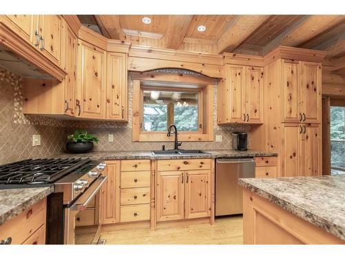 32022 Township Road 440, Rural Ponoka County, AB - Indoor Photo Showing Kitchen With Double Sink