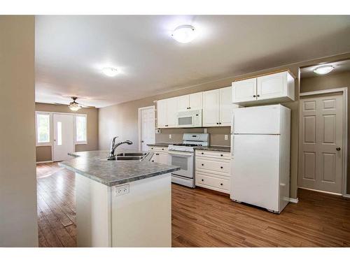 4808 49 Street, Innisfail, AB - Indoor Photo Showing Kitchen With Double Sink