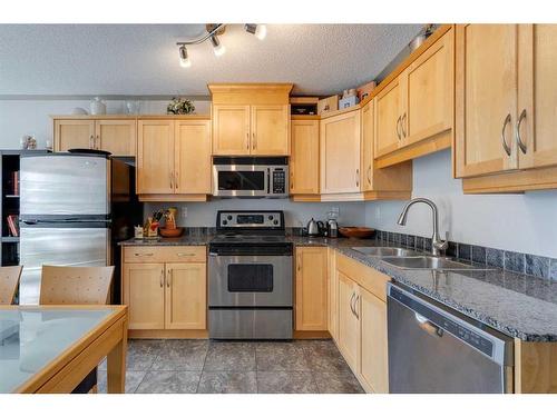 351-2233 34 Avenue Sw, Calgary, AB - Indoor Photo Showing Kitchen With Double Sink