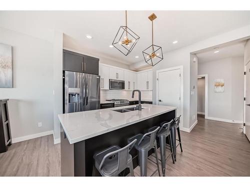 5402 Vista Trail, Blackfalds, AB - Indoor Photo Showing Kitchen With Stainless Steel Kitchen With Double Sink With Upgraded Kitchen