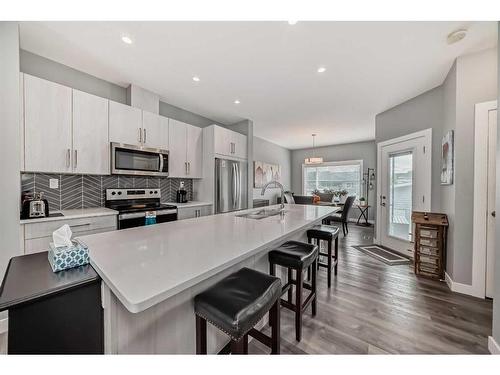 51 Ellington Crescent, Red Deer, AB - Indoor Photo Showing Kitchen With Stainless Steel Kitchen With Upgraded Kitchen